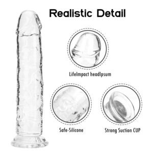 ₀̷₁̷ Transparent Mini Delo Realistic 6-7 inch